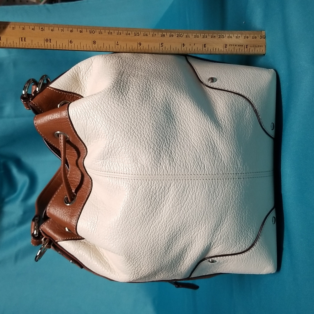 Leather Bucket Bag With Drawstring - image 3
